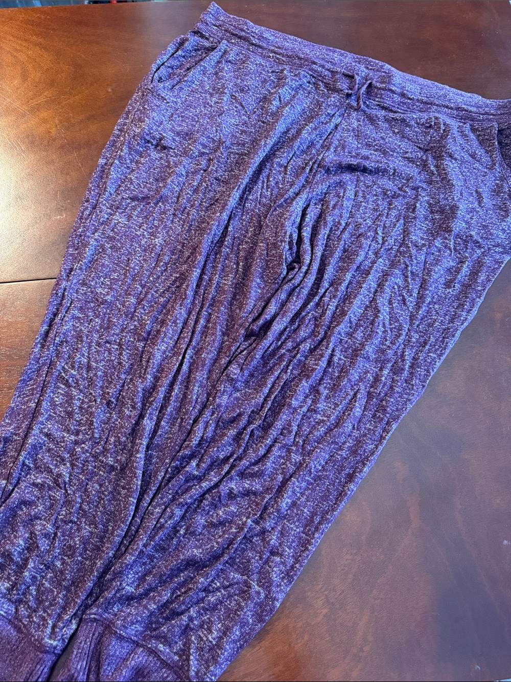 Xersion Hacci heather Purple jogger lounge Pants with Drawstring Waist